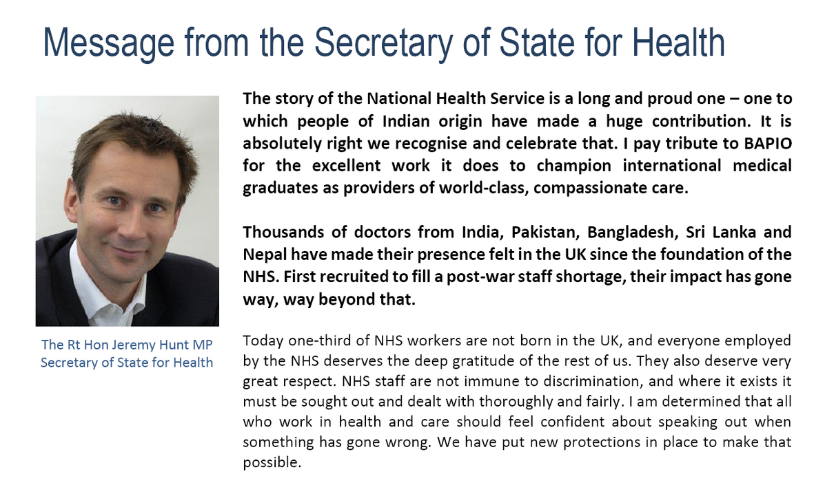 Message from the Secretary of State for Health
